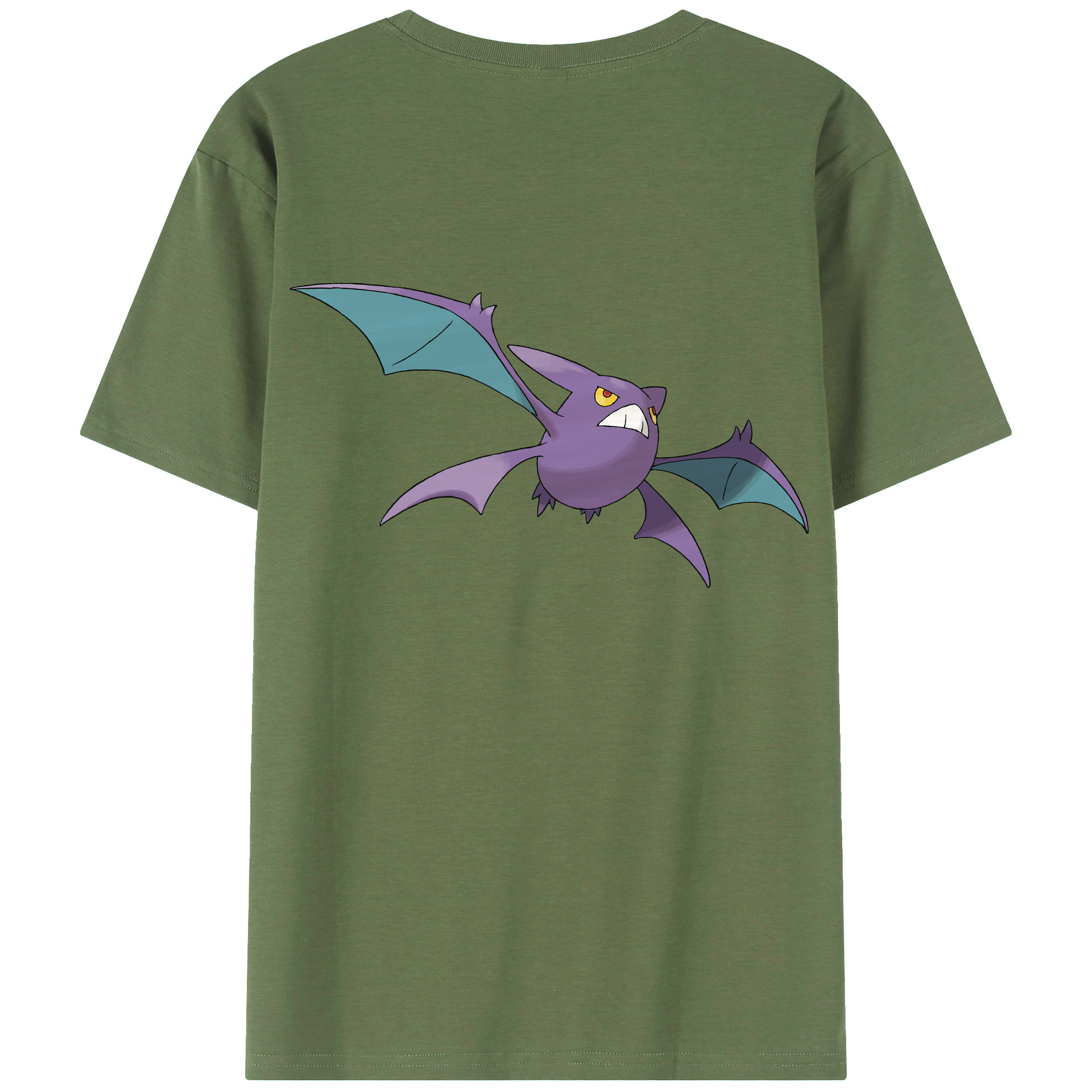（画像用） ポケットモンスター Pokémon 綿100％ メンズ半袖Tシャツ（バックプリント） 通気性